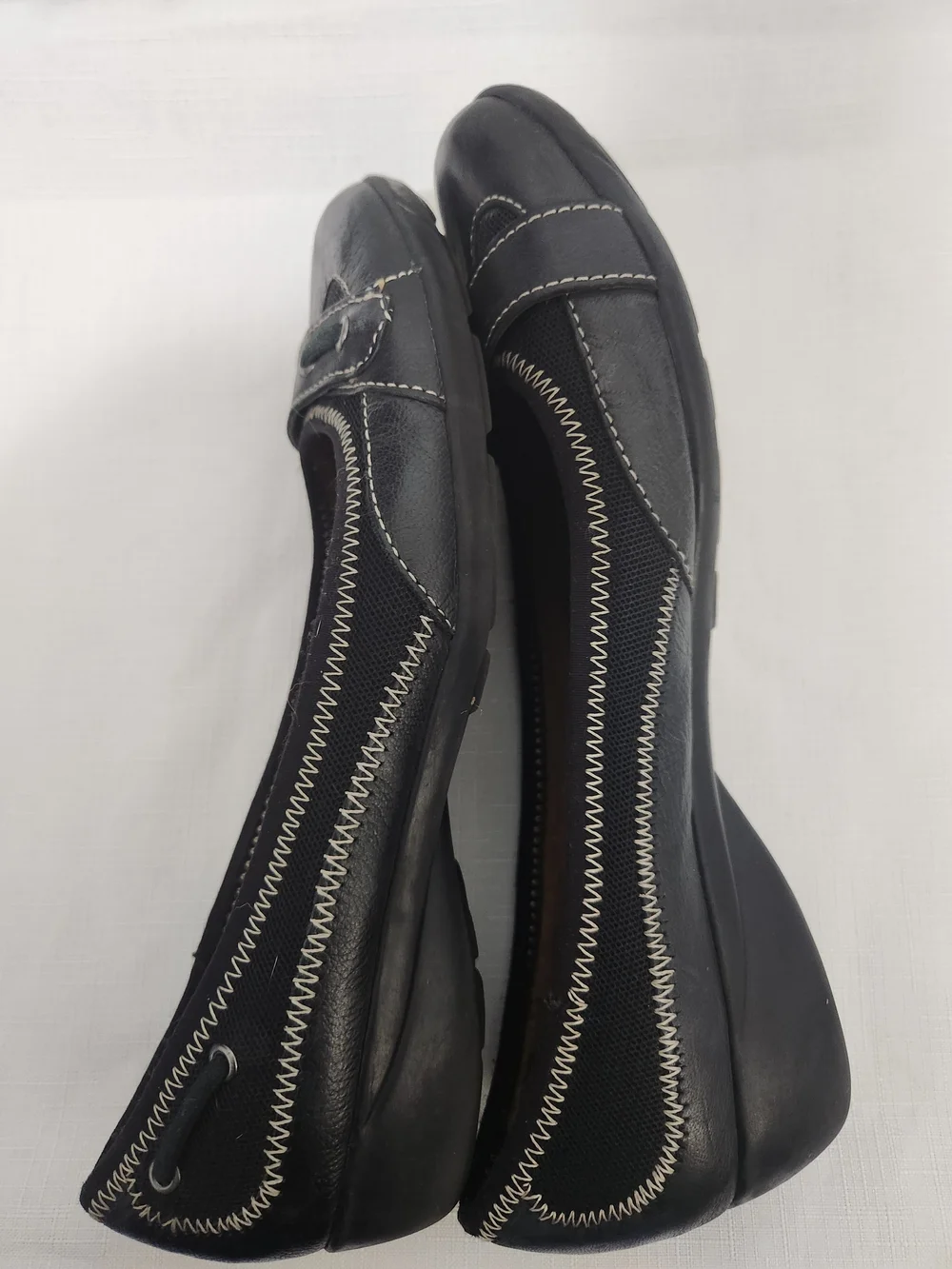 Naturalizer Women's Black Leather Casual Mary Jane Flats-Size 8.5